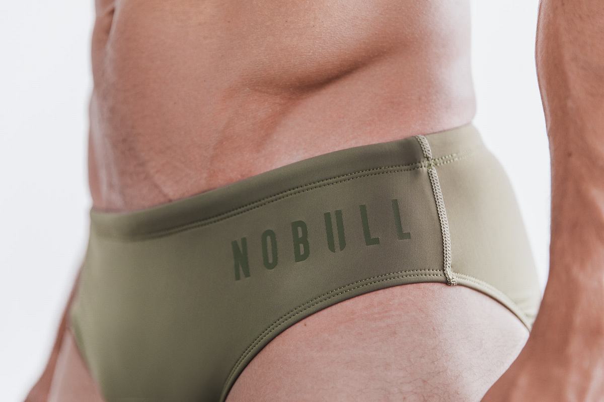 Nobull Swim Brief Men's Swim Green | Australia (AF3584)